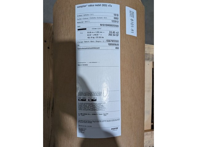 (ns materiaal) rol rubberen vloerbedekking, noraplan, valua mobil (933) ntx, 6882, 2022 - afbeelding 4 van  4
