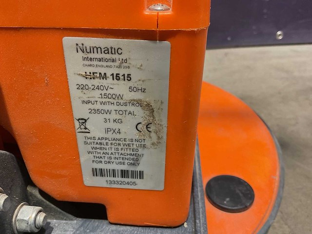 Numatic hfm 1515 eenschijfsmachine - afbeelding 4 van  4