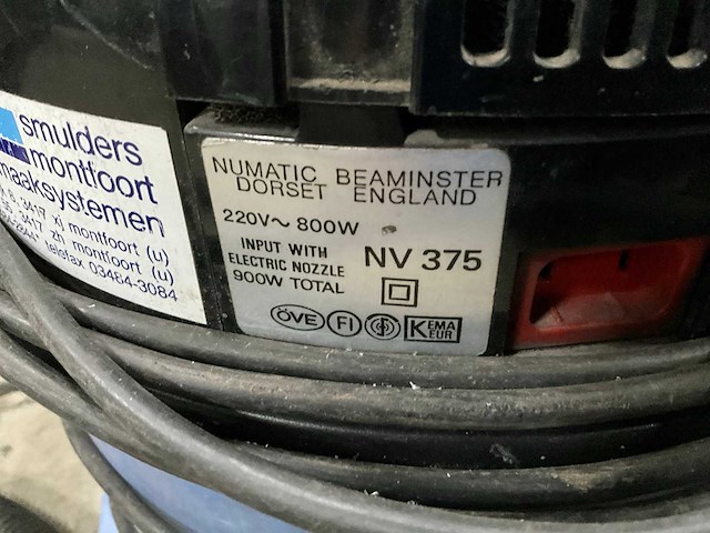 Numatic nv 375 stofzuiger - afbeelding 4 van  5