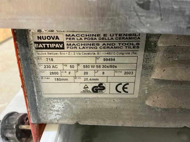 Nuova batipav 718 steenzaagmachine - afbeelding 6 van  6