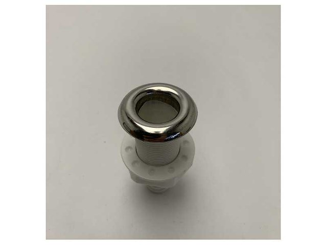 Nuova rade thru-hull met inox flens 3/4' inch met hosebarb ?19mm - l.82mm - afbeelding 2 van  6