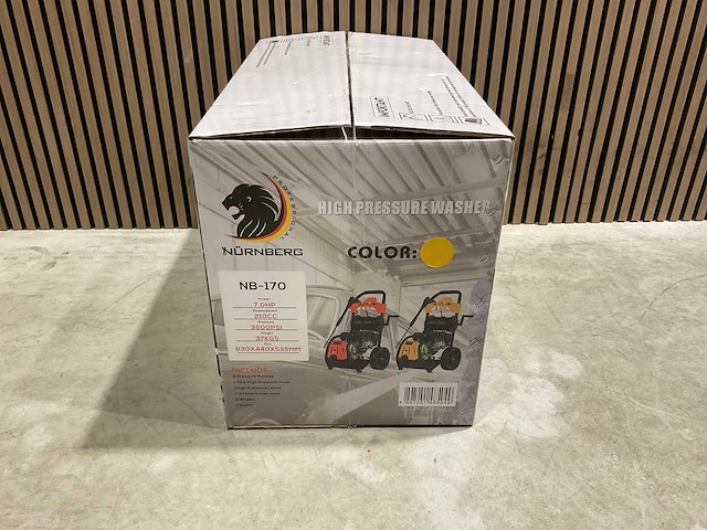 Nurnberg 3500psi geel nb-170 hogedrukreiniger - afbeelding 1 van  25