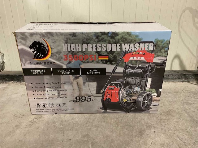Nurnberg 3500psi rood nb-170 hogedrukreiniger - afbeelding 27 van  39