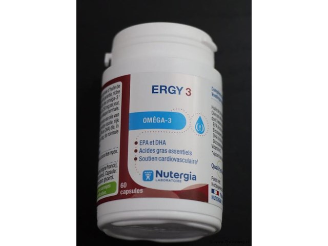 Nutergia ergy 3 oméga-3 – 1 pot á 60 capsules & 1 pot á 180 capsules - afbeelding 3 van  4