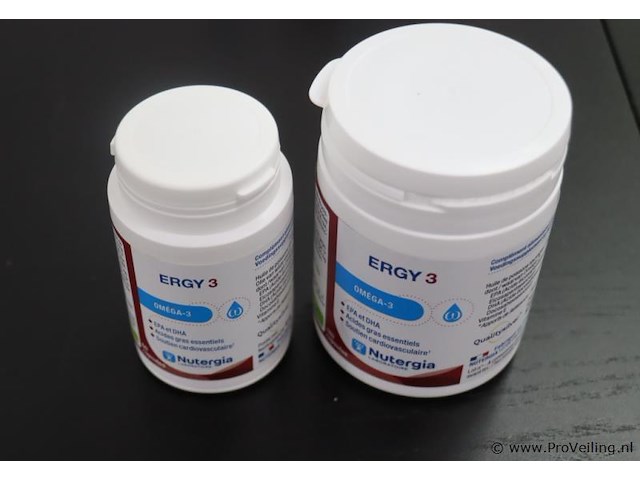 Nutergia ergy 3 oméga-3 – 1 pot á 60 capsules & 1 pot á 180 capsules - afbeelding 1 van  4