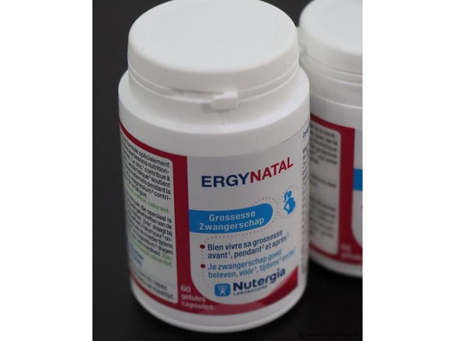Nutergia voedingssupplement ergynatal & ergypaïne plus - 2 potten á 60 capsules - afbeelding 2 van  4