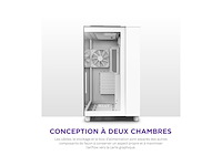 Nzxt h9 elite h9 elite mid-tower atx-gamingbehuizing met dubbele kamer wit - afbeelding 2 van  4