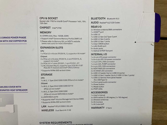 Nzxt n7 z790 moederbord - afbeelding 3 van  4