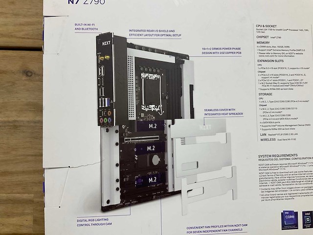 Nzxt n7 z790 moederbord - afbeelding 4 van  4
