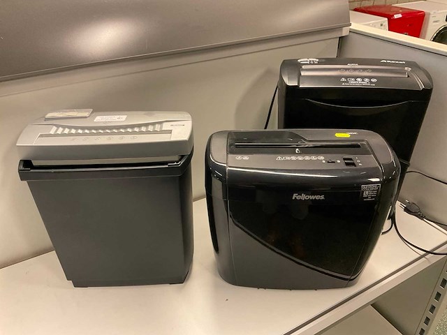 O.a. fellowes papier shredder (3x) - afbeelding 5 van  5