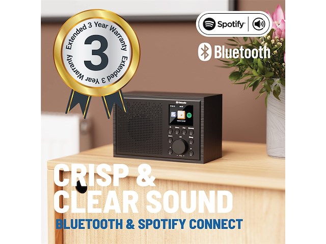 Oakcastle internet radio wifi, spotify connect, bluetooth, alarma dual - afbeelding 3 van  4