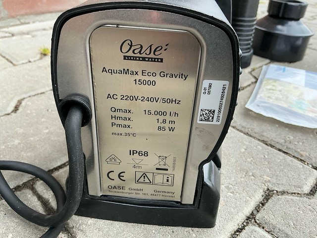 Oase aqua max eco gravity 1500 vijver waterpomp - afbeelding 4 van  8
