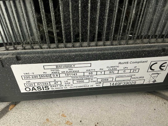 Oasis bm1rrky waterdispenser - afbeelding 9 van  9