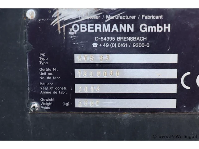Obermann avs injectieunit avs 63 - afbeelding 30 van  31
