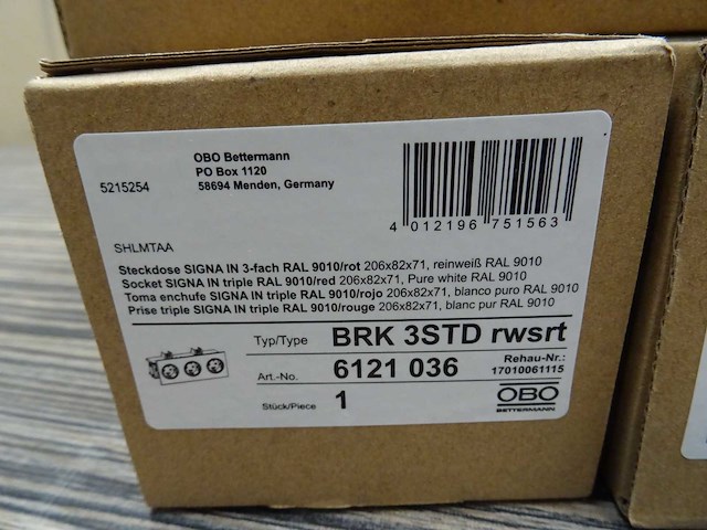 Obo betterman - brk 3std rwsrt - stekkerdoos (3x) - afbeelding 2 van  2