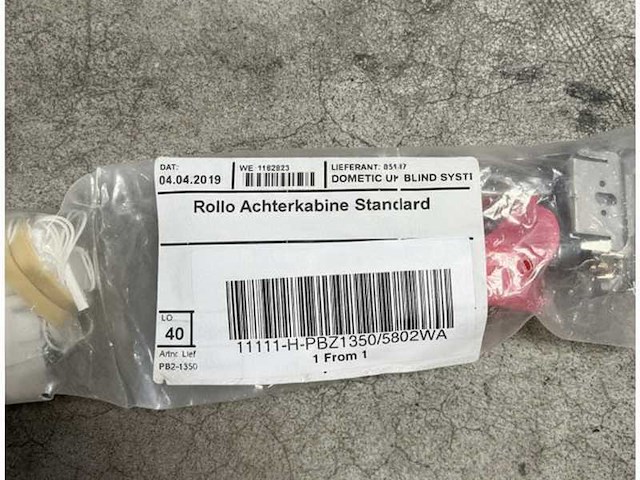 Oceanair hanse h548 marine cabin roller blind - 1350 x 580 mm - pbz1350/5802wa - afbeelding 3 van  8