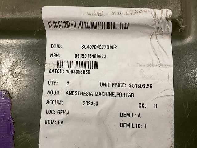 Oceanic medical magellan 2200 2 anesthesia machine - afbeelding 7 van  8