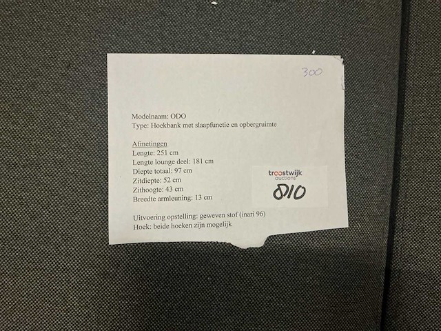 Odo hoekbank met slaap/opbergfunctie - afbeelding 5 van  5