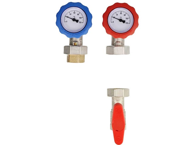 Oeg 1 1/4” 512240430 aanvoer- en retourafsluitset voor circulatiepomp - afbeelding 1 van  2