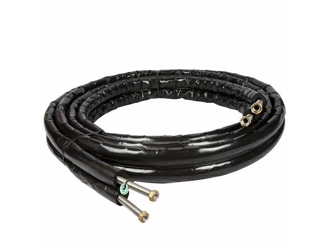Oeg flex-twin (f064076) rol á 15m dubbele rvs ribbelbuis met isolatie - afbeelding 1 van  3