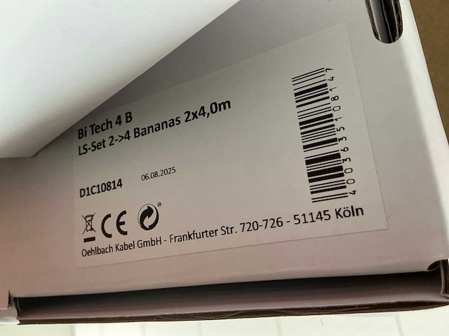 Oehlbach bi tech 4 b 4m speaker kabel set - afbeelding 2 van  2