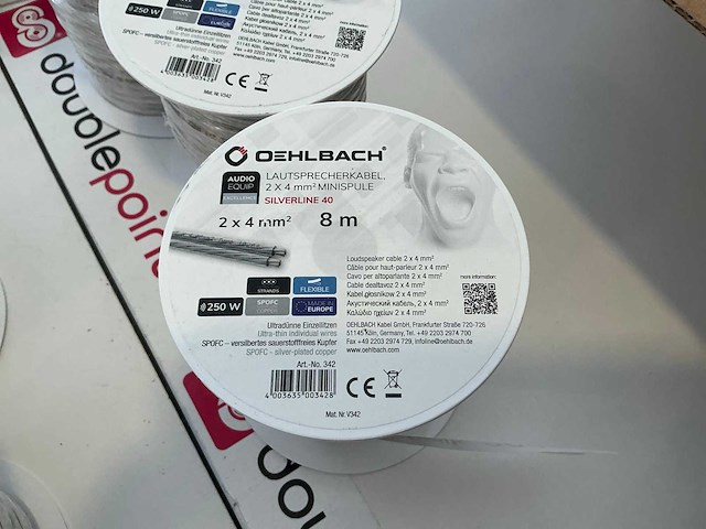 Oehlbach silverline 40 2 x 4mm2 8m audio kabel (3x) - afbeelding 2 van  3