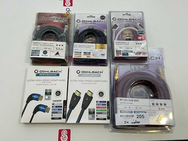 Oehlbach videokabel (6x) - afbeelding 1 van  6