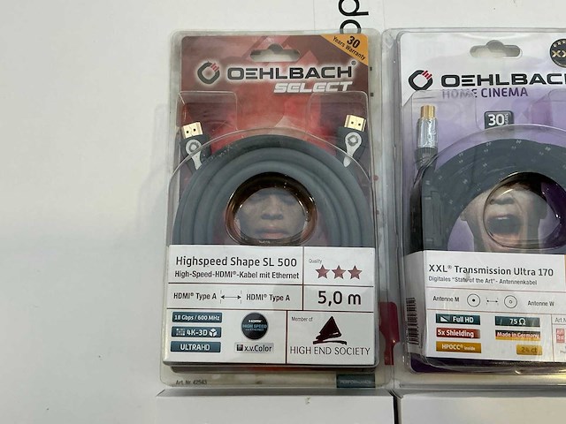 Oehlbach videokabel (6x) - afbeelding 2 van  7