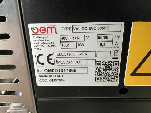 Oem valido evo 635sb pizza-oven - afbeelding 6 van  7