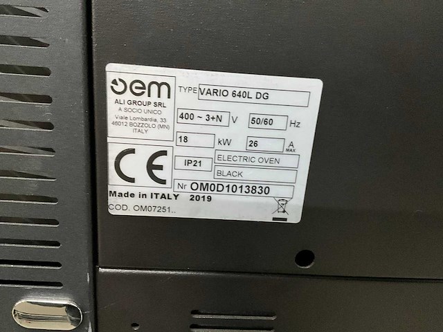 Oem vario 659l dg pizza oven 2019 - afbeelding 9 van  18
