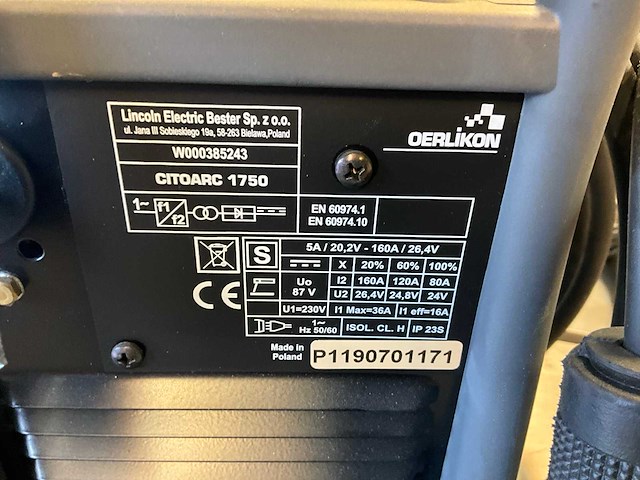 Oerlikon citoarc 1750 elektrode lasapparaat - afbeelding 6 van  6