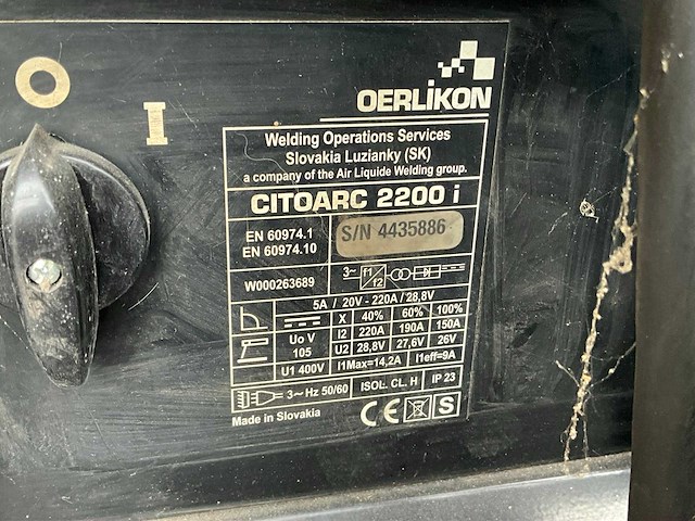 Oerlikon citoarc 2200i elektrode lasapparaat - afbeelding 7 van  7