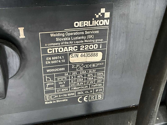Oerlikon citoarc 2200i elektrode lasapparaat - afbeelding 6 van  6