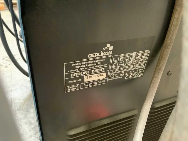 Oerlikon citoline 2500 t mig lasapparaat - afbeelding 6 van  6