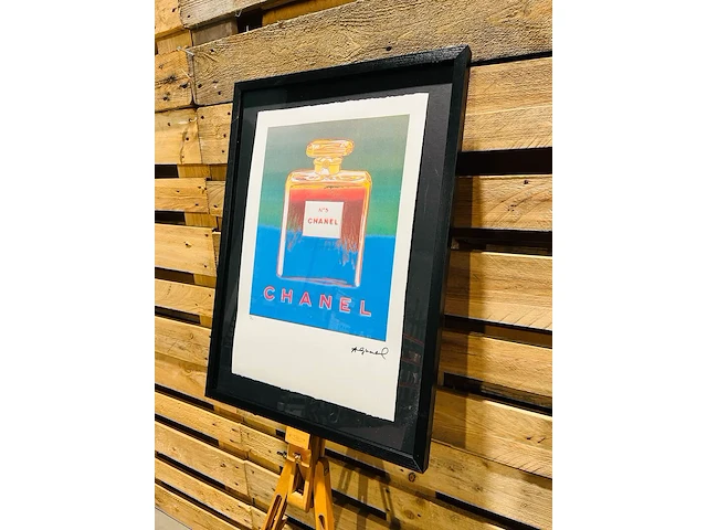Offset-lithografie, andy warhol, chanel no°5, (gesigneerd met certificaat) - afbeelding 1 van  6