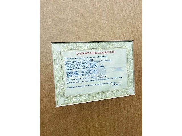 Offset-lithografie, andy warhol, chanel no°5, (gesigneerd met certificaat) - afbeelding 6 van  6