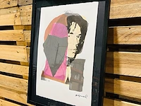 Offset-lithografie, andy warhol, mick jagger, (gesigneerd met certificaat)