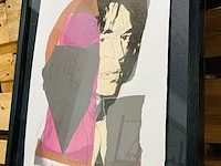 Offset-lithografie, andy warhol, mick jagger, (gesigneerd met certificaat) - afbeelding 2 van  6