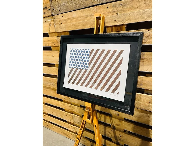 Offset-lithografie, roy lichtenstein, "forms in space", 1996, (gesigneerd met certificaat) - afbeelding 1 van  6