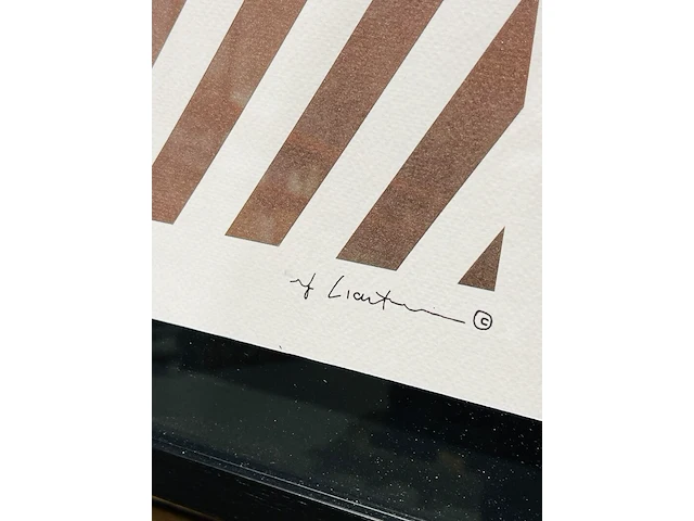 Offset-lithografie, roy lichtenstein, "forms in space", 1996, (gesigneerd met certificaat) - afbeelding 3 van  6