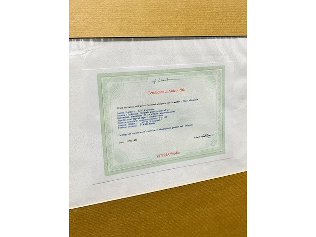 Offset-lithografie, roy lichtenstein, "forms in space", 1996, (gesigneerd met certificaat) - afbeelding 6 van  6