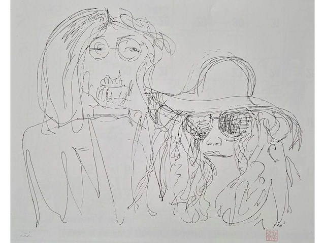 Offset print john lennon - afbeelding 1 van  1