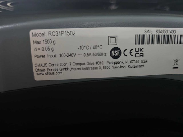 Ohaus - rc31p1502 - weegschaal - afbeelding 3 van  4