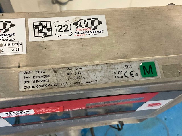 Ohaus 3000 xtreme t32xw voedingsweegschaal - afbeelding 4 van  4
