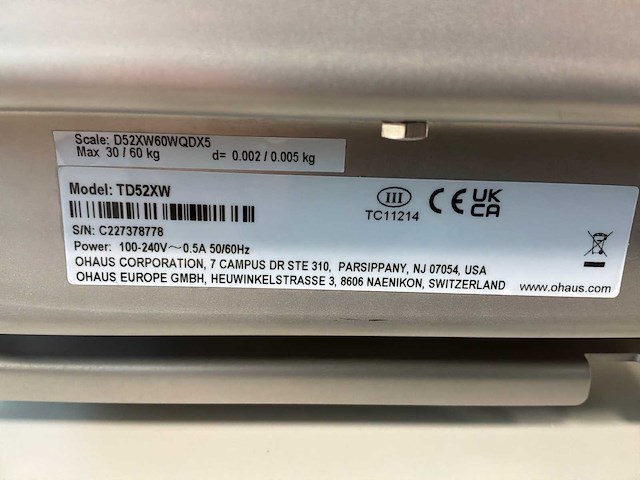 Ohaus defender 5000xtremew bench scale - afbeelding 2 van  5