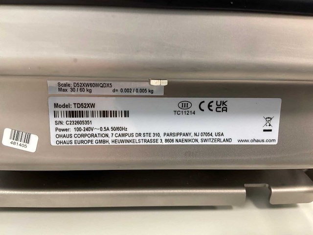 Ohaus defender 5000xtremew bench scale - afbeelding 5 van  5