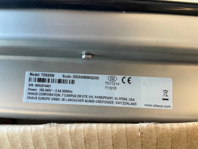 Ohaus defender 5000xtremew td52xw weegschaal - afbeelding 6 van  10