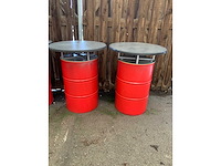 Oil drum bar table (2x) - afbeelding 1 van  1