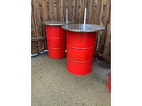 Oil drum bar table (2x) - afbeelding 2 van  2