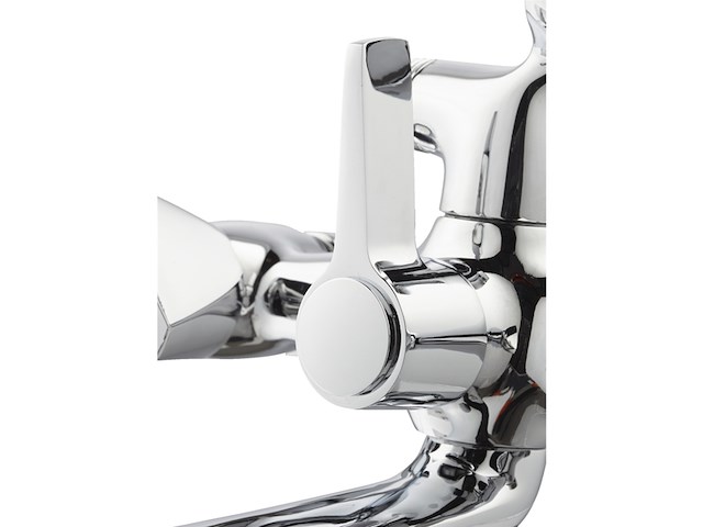 Ok 2knops badkraan met omstelknop chroom - afbeelding 2 van  2